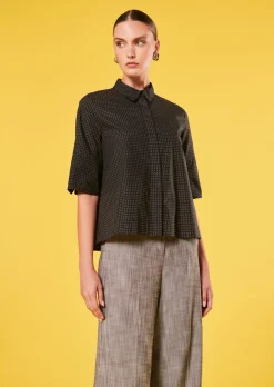 Chemise Camille noire à pois
