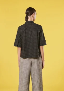 Chemise Camille noire à pois