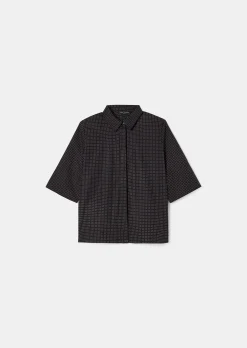 Chemise Camille noire à pois