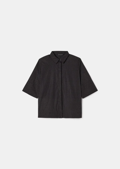 Chemise Camille noire à pois