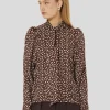 Chemise Candy marron imprimée à pois