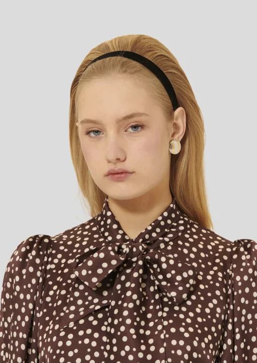Chemise Candy marron imprimée à pois