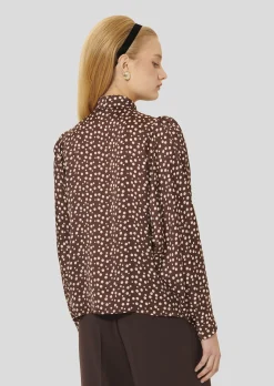 Chemise Candy marron imprimée à pois