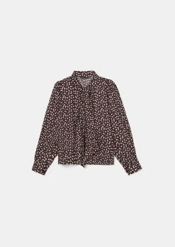 Chemise Candy marron imprimée à pois