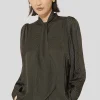 Chemise Candy noire imprimée à pois