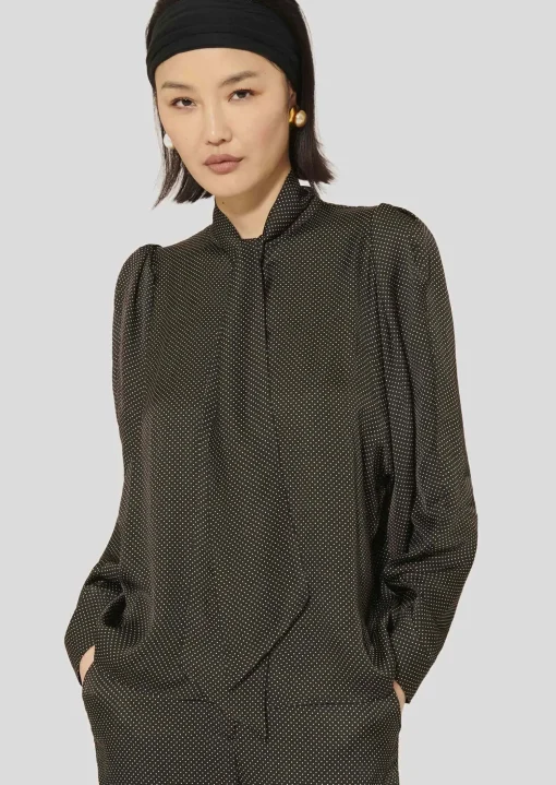 Chemise Candy noire imprimée à pois
