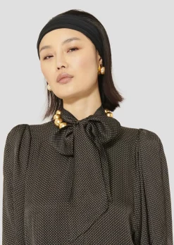 Chemise Candy noire imprimée à pois