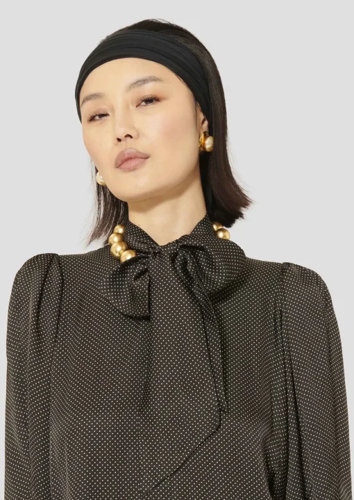 Chemise Candy noire imprimée à pois