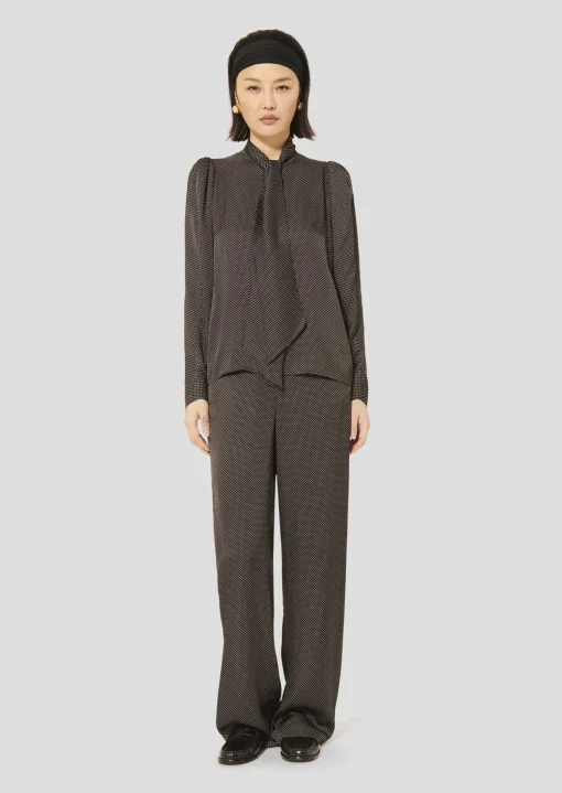Chemise Candy noire imprimée à pois