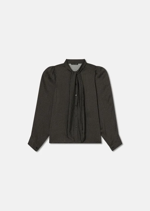 Chemise Candy noire imprimée à pois