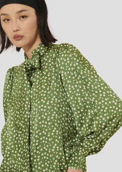 Chemise Candy verte imprimée à pois