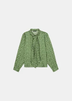 Chemise Candy verte imprimée à pois