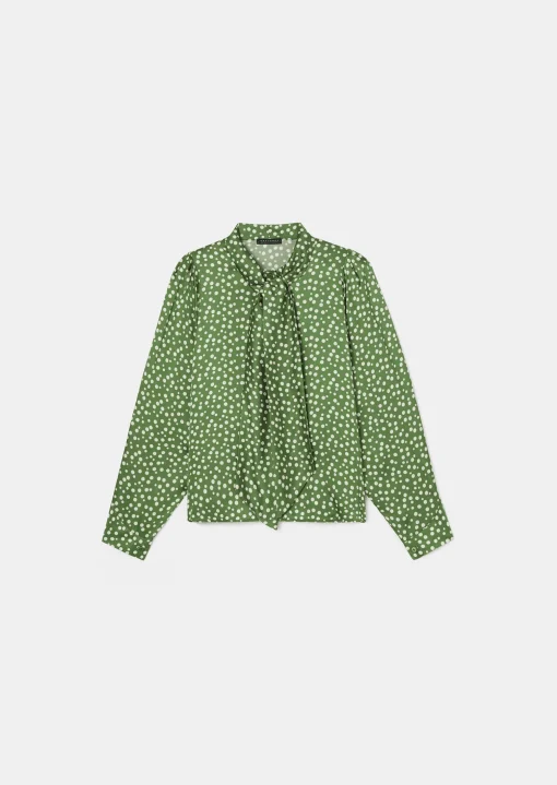Chemise Candy verte imprimée à pois