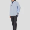 Chemise Carlotta bleu ciel en popeline