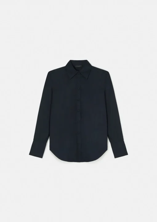Chemise Clarisse bleu nuit en popeline