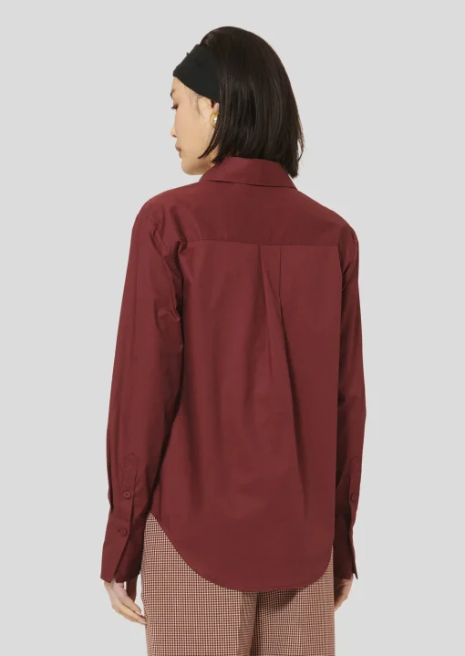 Chemise Clarisse bordeaux en popeline