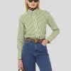 Chemise Clarisse verte à rayures