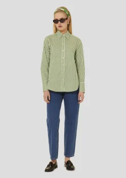 Chemise Clarisse verte à rayures