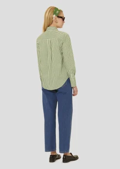 Chemise Clarisse verte à rayures