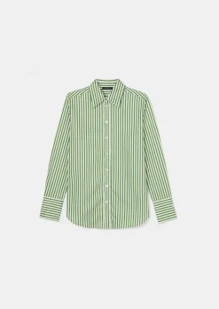 Chemise Clarisse verte à rayures