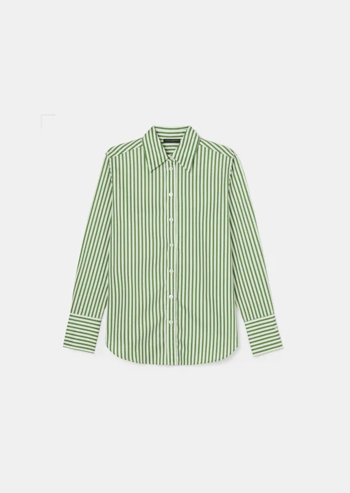Chemise Clarisse verte à rayures