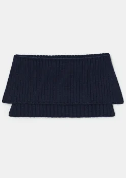 Col amovible Eclipse bleu nuit en laine