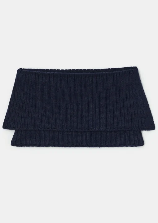 Col amovible Eclipse bleu nuit en laine