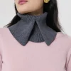 Col amovible Eclipse gris en laine