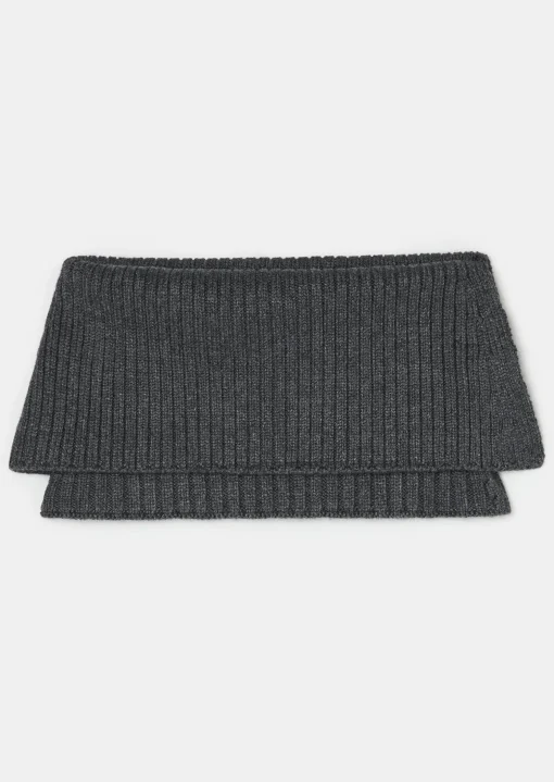 Col amovible Eclipse gris en laine