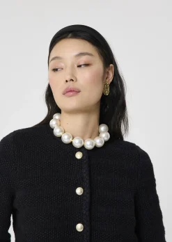Collier Bella à perles écrues nacrées