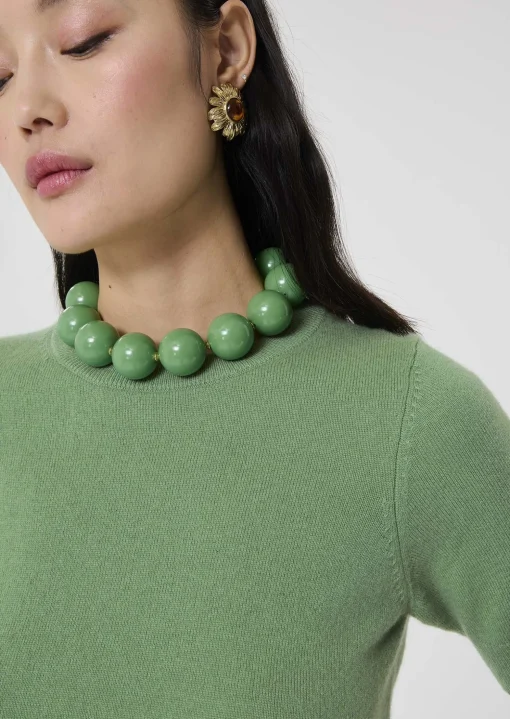 Collier Bella à perles vertes