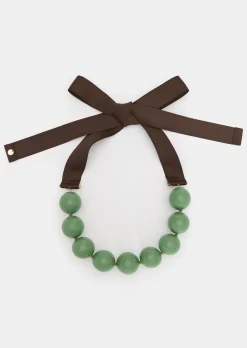 Collier Bella à perles vertes