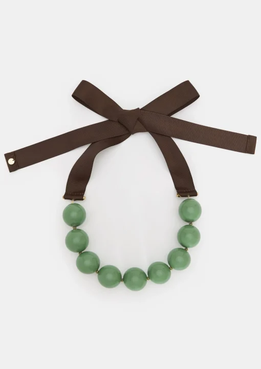 Collier Bella à perles vertes