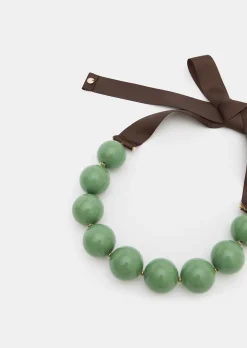 Collier Bella à perles vertes