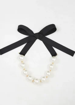 Collier Bella écru nacré à grosses perles