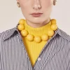 Collier Bella jaune à grosses perles