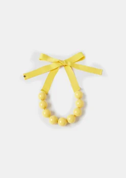 Collier Bella jaune à grosses perles