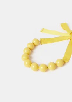 Collier Bella jaune à grosses perles