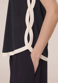 Débardeur Prentiss bleu nuit en coton