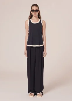Débardeur Prentiss bleu nuit en coton