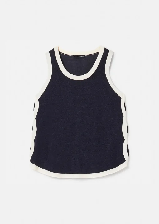 Débardeur Prentiss bleu nuit en coton