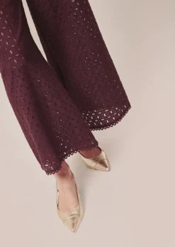 Escarpins Kaia dorés en cuir métallique