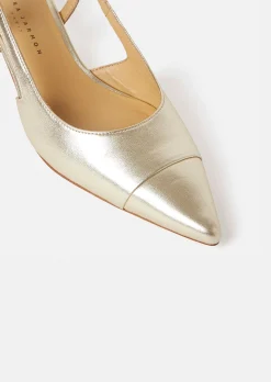 Escarpins Kaia dorés en cuir métallique