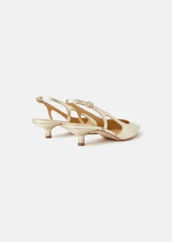 Escarpins Kaia dorés en cuir métallique