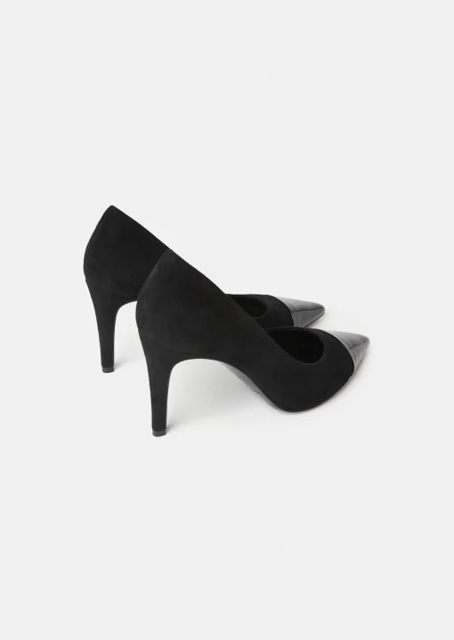 Escarpins Krystine noirs en cuir suéde