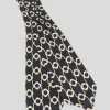 Foulard Eden bleu nuit à fleurs écrues
