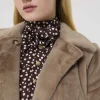 Foulard Eden marron à pois