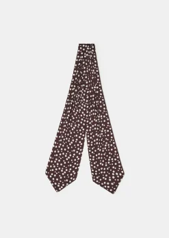 Foulard Eden marron à pois