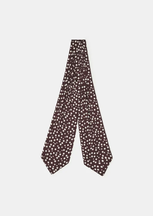 Foulard Eden marron à pois