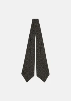 Foulard Eden noir imprimé à pois